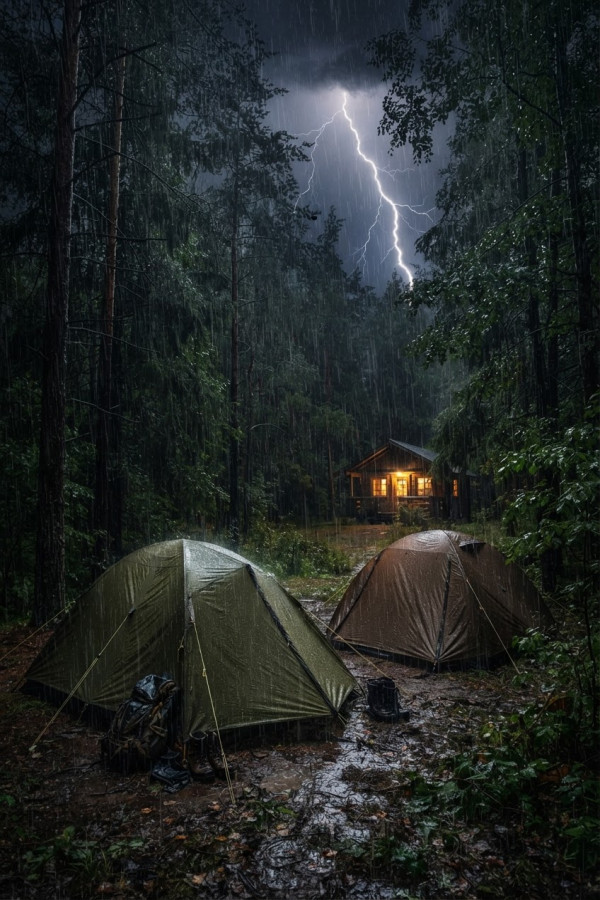 Couverture de camping inattendu, par mickae81