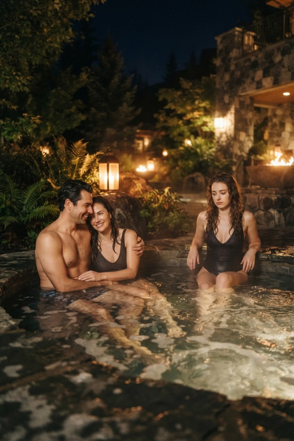 Couverture de Une soirée au spa avec ma femme et sa meilleures amie au coeur brisé, par mysterieuxAuteur