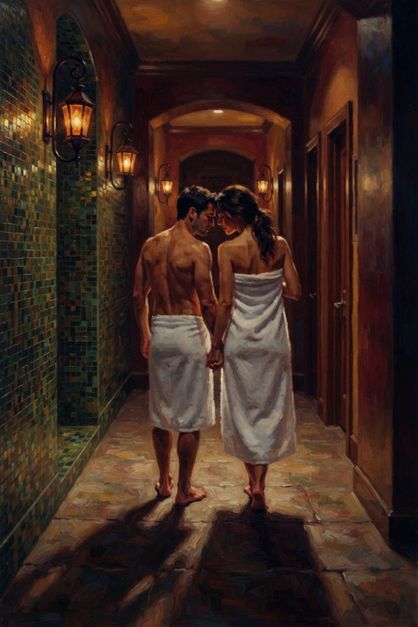 Couverture de Couple libertin au sauna, par M et W