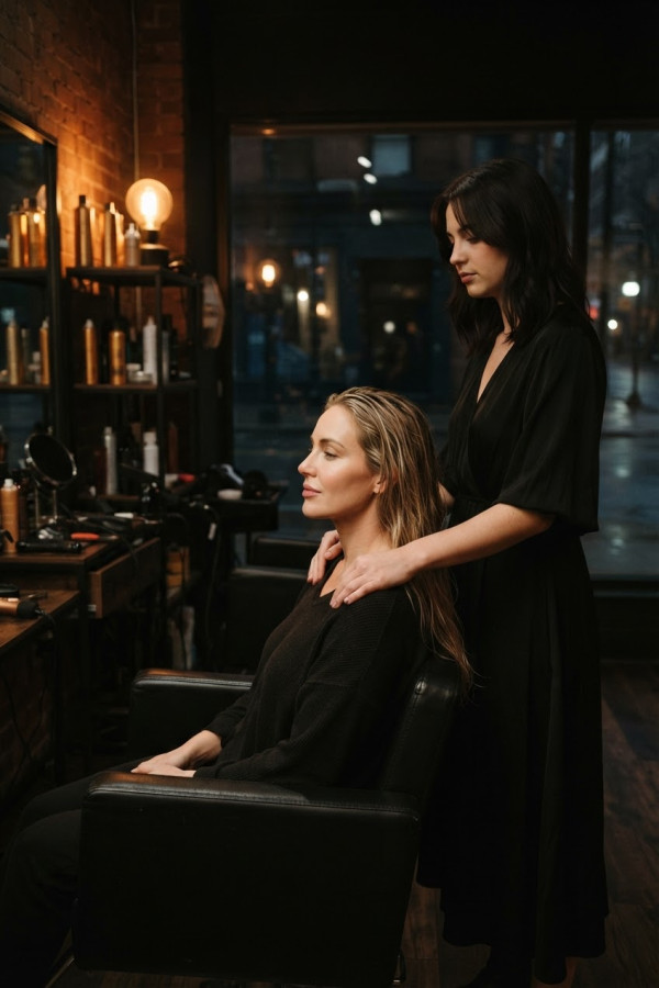 Couverture de Le salon de coiffure, par Haleros