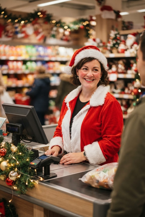 Couverture de La mère Noël du supermarché, par Docsevere