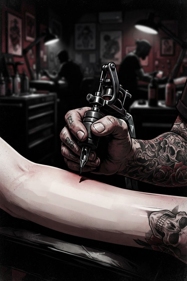 Le douce étudiante et le vieux tatoueur — par Spector — © XStory-fr.com