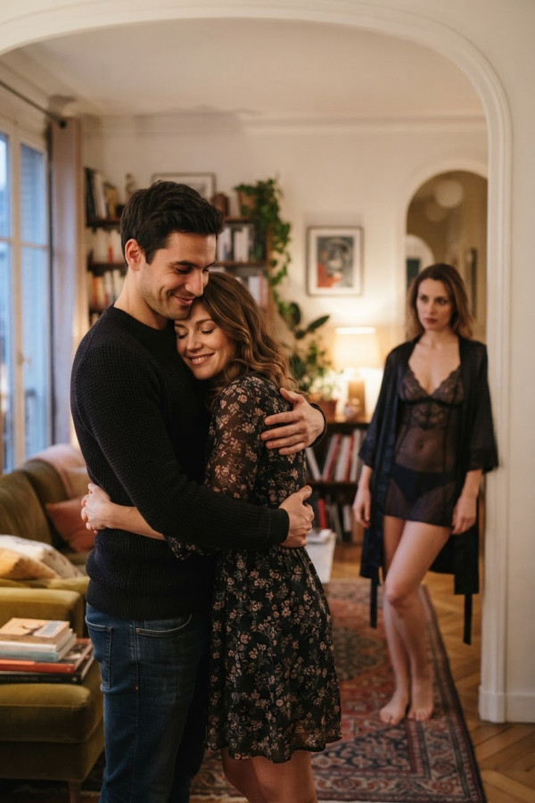 Marc, sa copine et sa colocataire — par hugotouirz — © XStory-fr.com