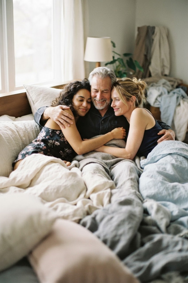LA SAPIOSEXUELLE, LA BISEXUELLE et LEUR AMANT — par Vachette — © XStory-fr.com