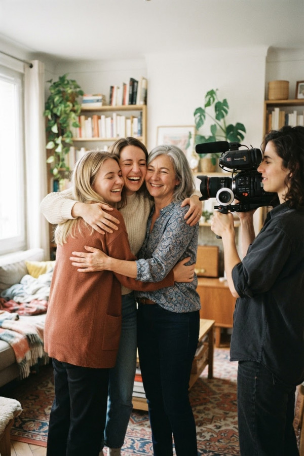 Un torride tournage X lesbien — par Vachette — © XStory-fr.com