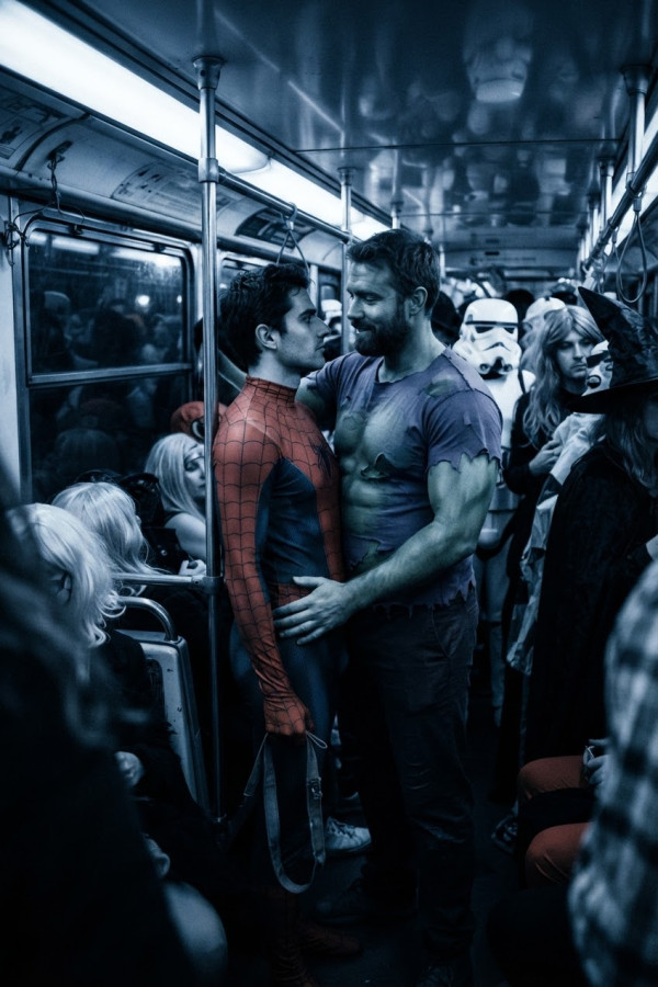 Couverture de Halloween à New York, ligne métro L, par Hairwan